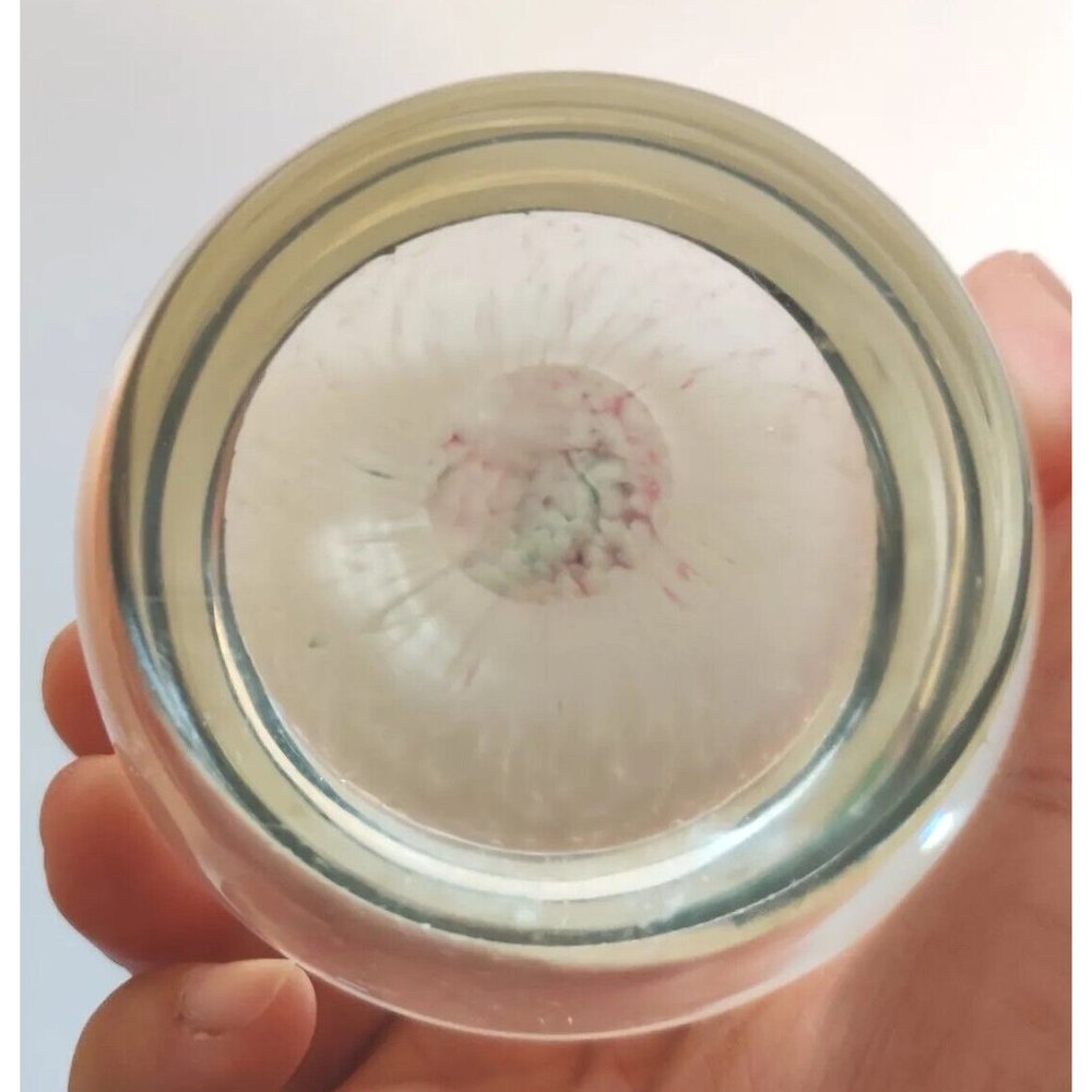 Murano Glass? LAMPWORK Poinsettia FLOWER Marshmallow White "SNOW" Paperweight - Picture 11 of 13